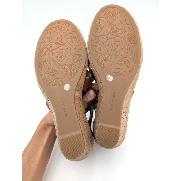 Rockport Briah Gladiator Wedge Sandals Women's Brown Size US7.5W EU38 - Picture 8 of 13